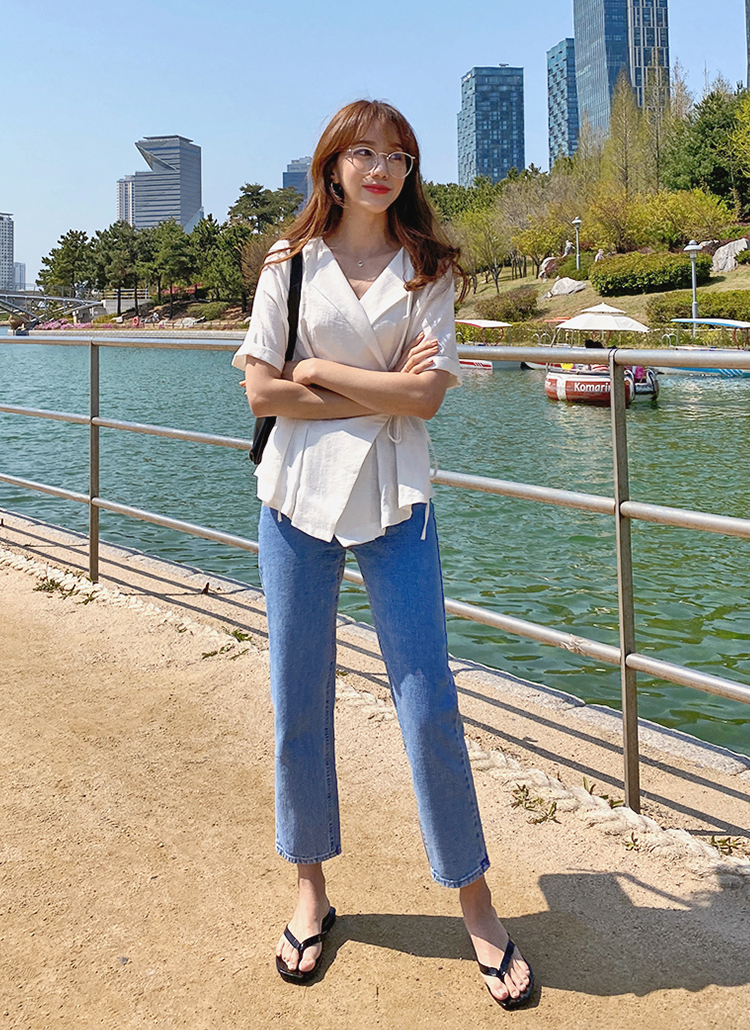 クロップドデニムパンツ レディースファッション通販 Dholic