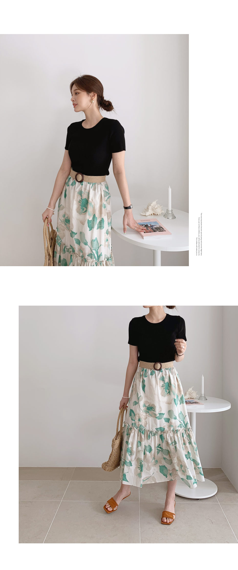 フリルフローラルスカート・全2色 | DHOLIC PLUS | 詳細画像6