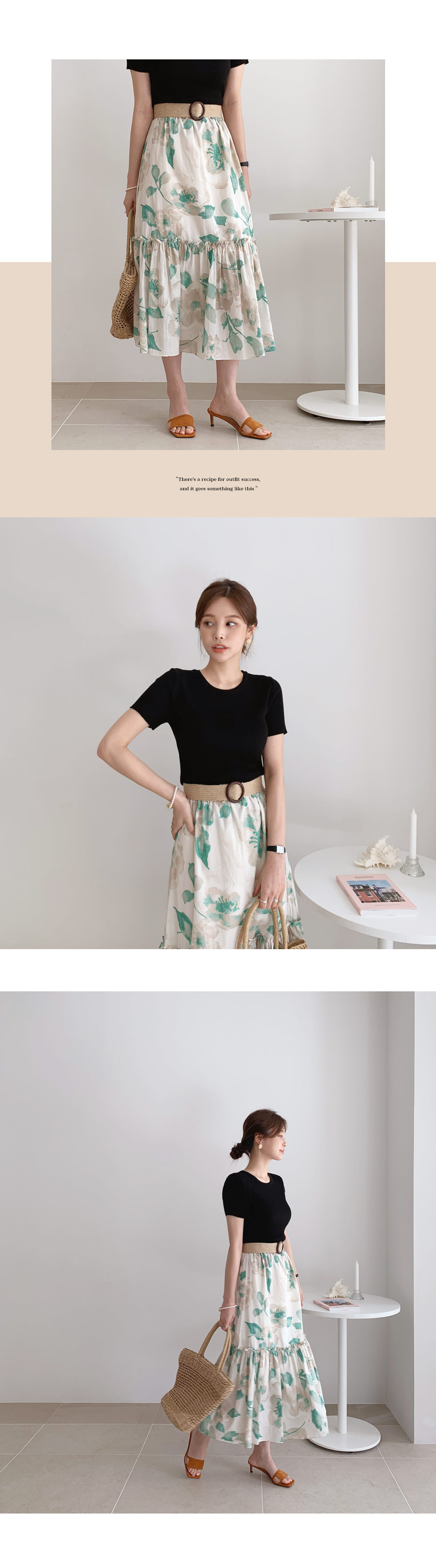 フリルフローラルスカート・全2色 | DHOLIC PLUS | 詳細画像7