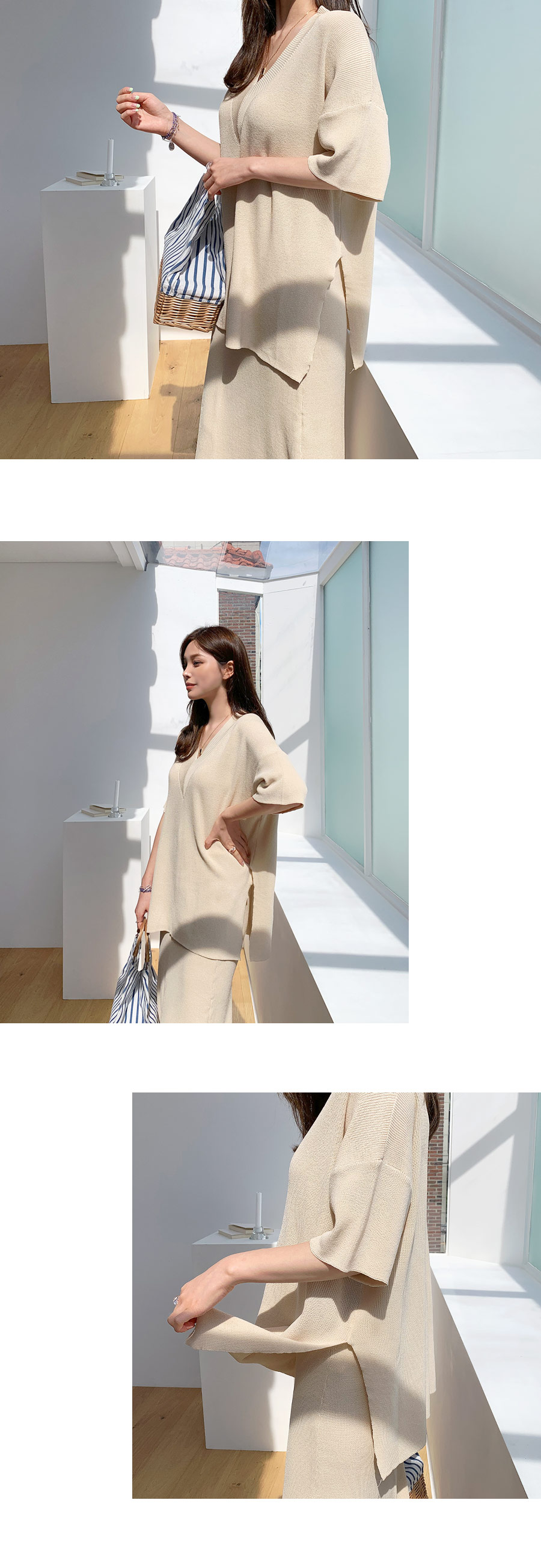 Vネックニット&スカートSET・全3色 | DHOLIC PLUS | 詳細画像9