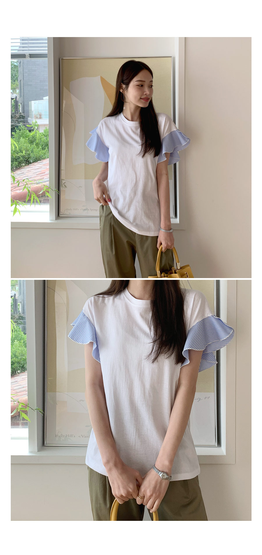 ストライプフリルTシャツ・全3色 | DHOLIC PLUS | 詳細画像9