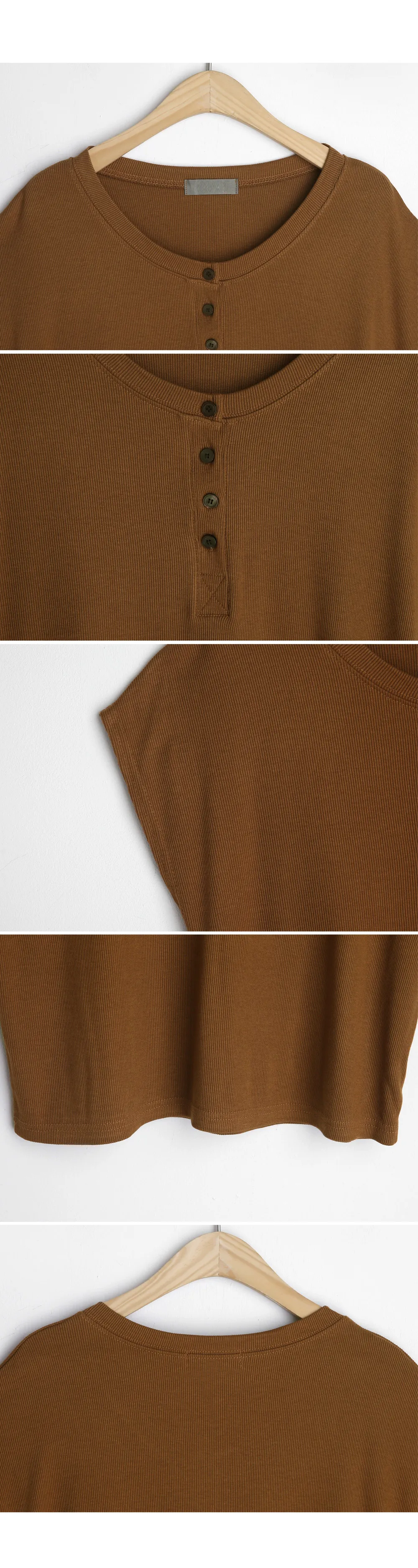ネックボタンリブTシャツ・全3色 | DHOLIC PLUS | 詳細画像11