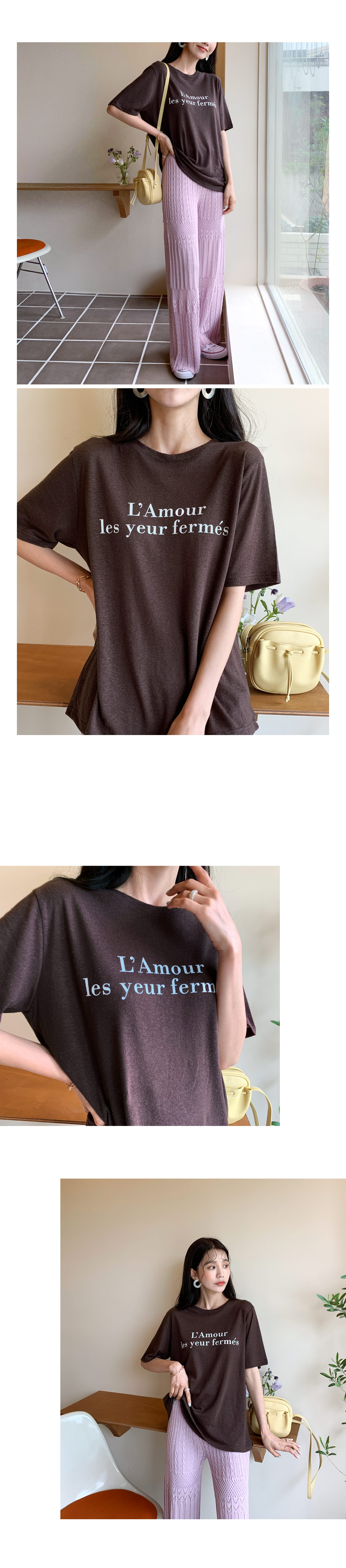 リネン混レタリングTシャツ・全5色 | DHOLIC | 詳細画像5
