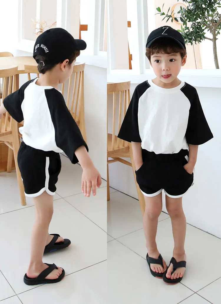 配色ラグランTシャツ&パンツSET | 詳細画像1