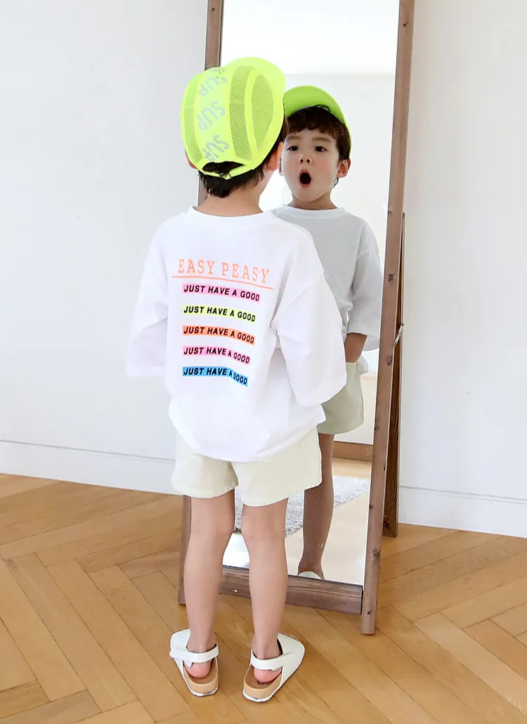 バックカラフルレタリングTシャツ | 詳細画像1