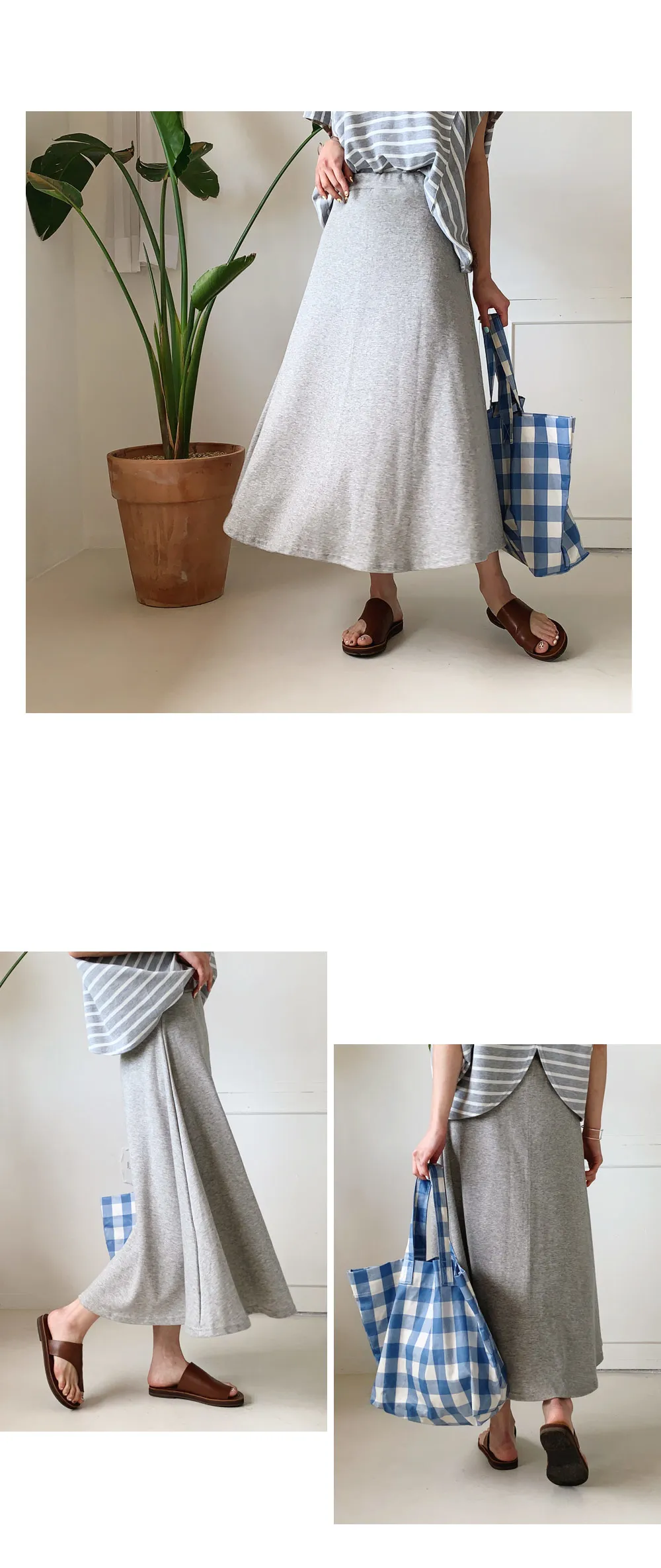 ボーダーTシャツ&スカートSET・全2色 | DHOLIC | 詳細画像9
