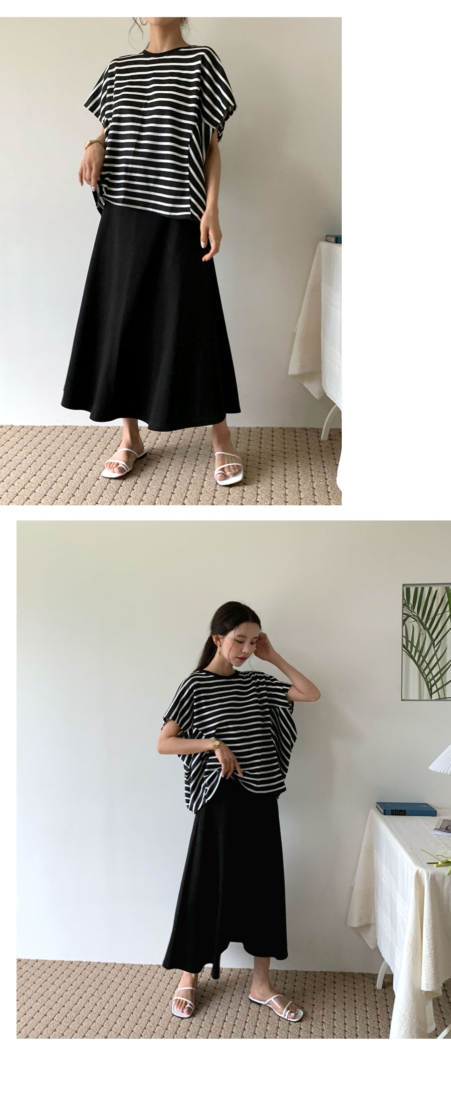 ボーダーTシャツ&スカートSET・全2色 | DHOLIC | 詳細画像12
