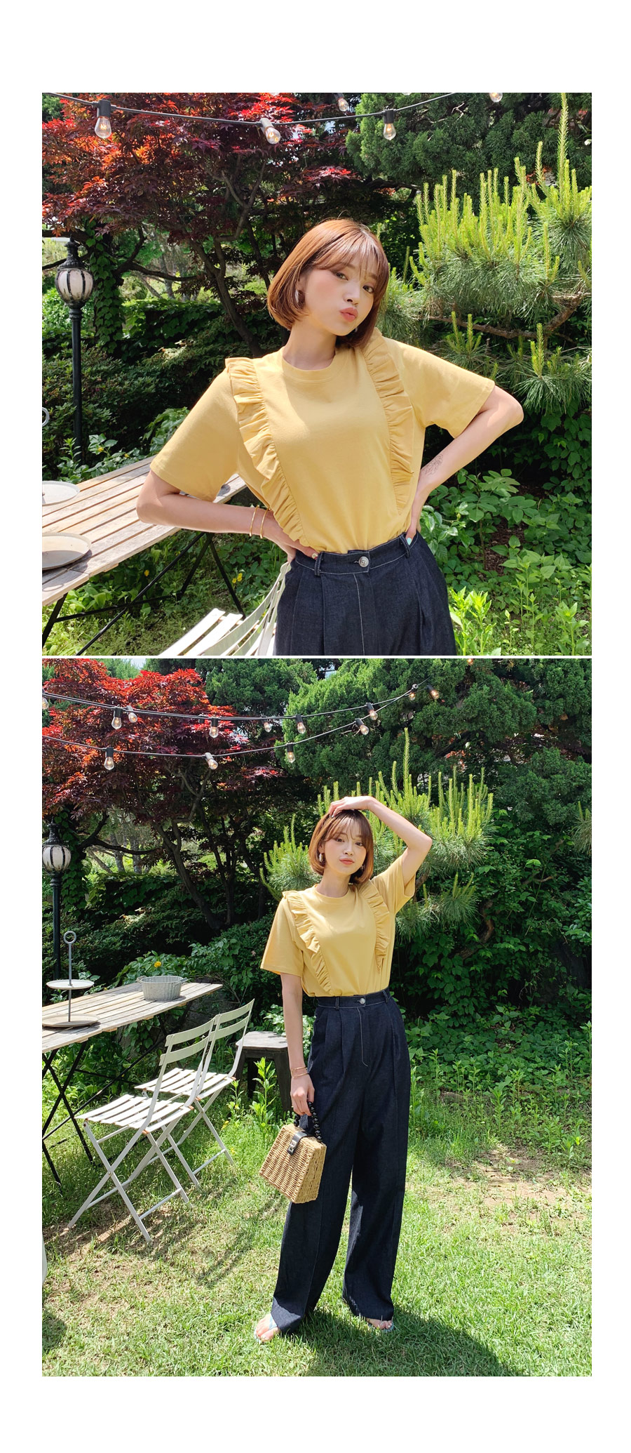 ラウンドフリルTシャツ・全3色 | DHOLIC | 詳細画像4