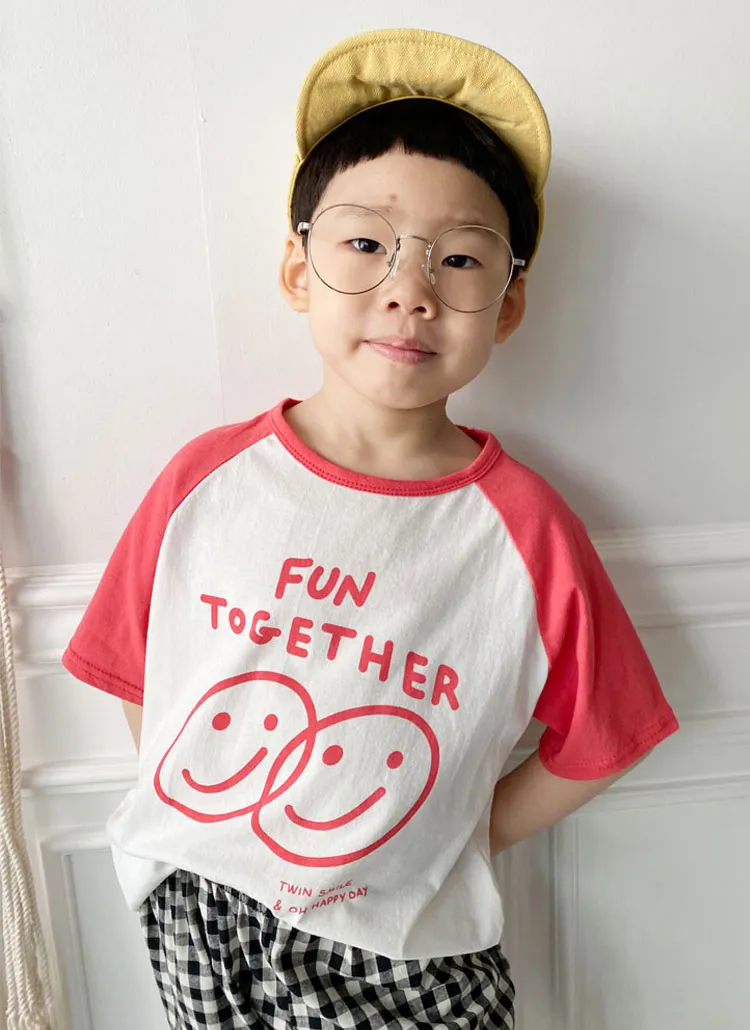 スマイル配色Tシャツ | 詳細画像1