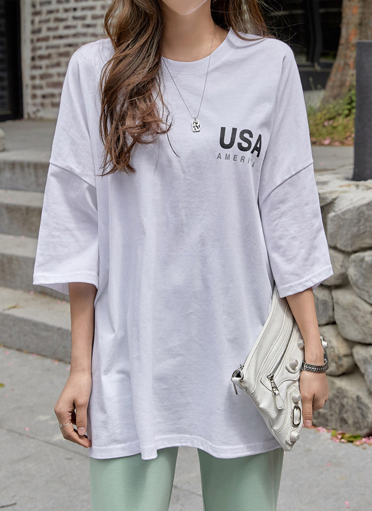 USAレタリングTシャツ | pippin | 詳細画像1