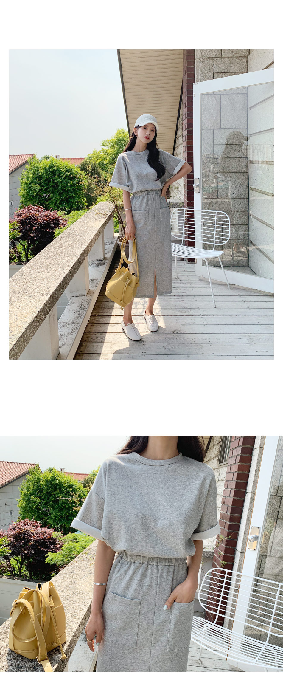 ルーズTシャツ&ポケットスカートSET・全3色 | DHOLIC | 詳細画像2