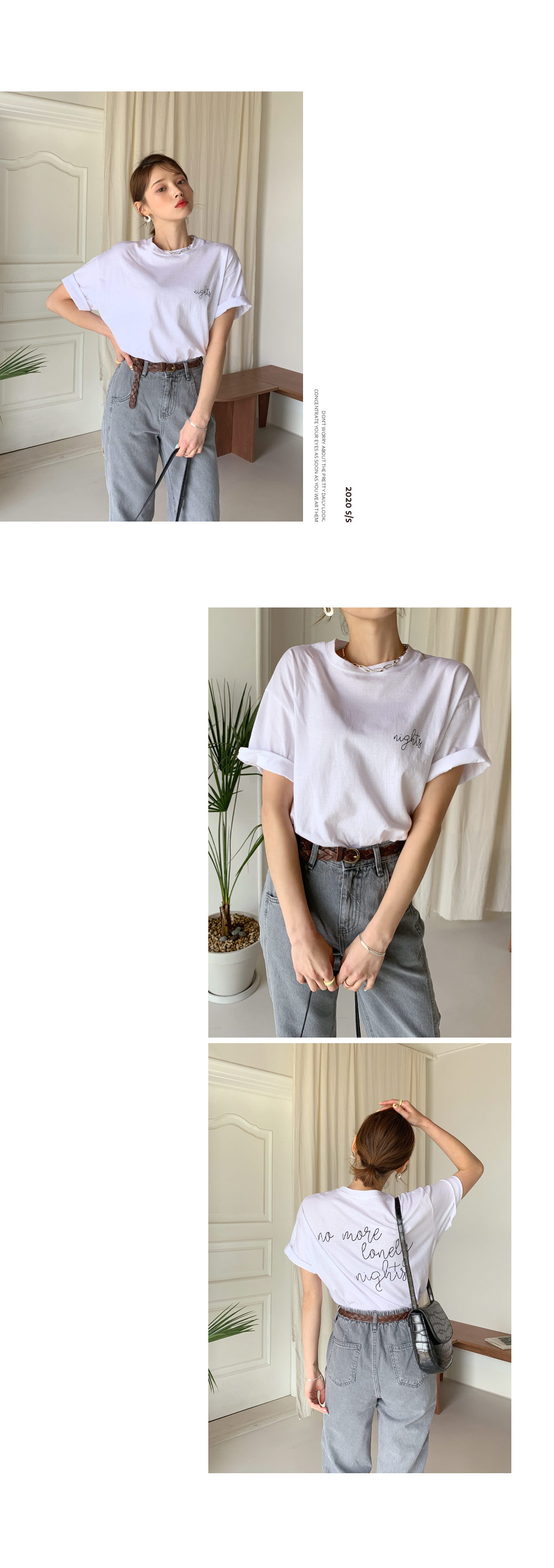 レタリングコットンTシャツ・全5色 | DHOLIC | 詳細画像8