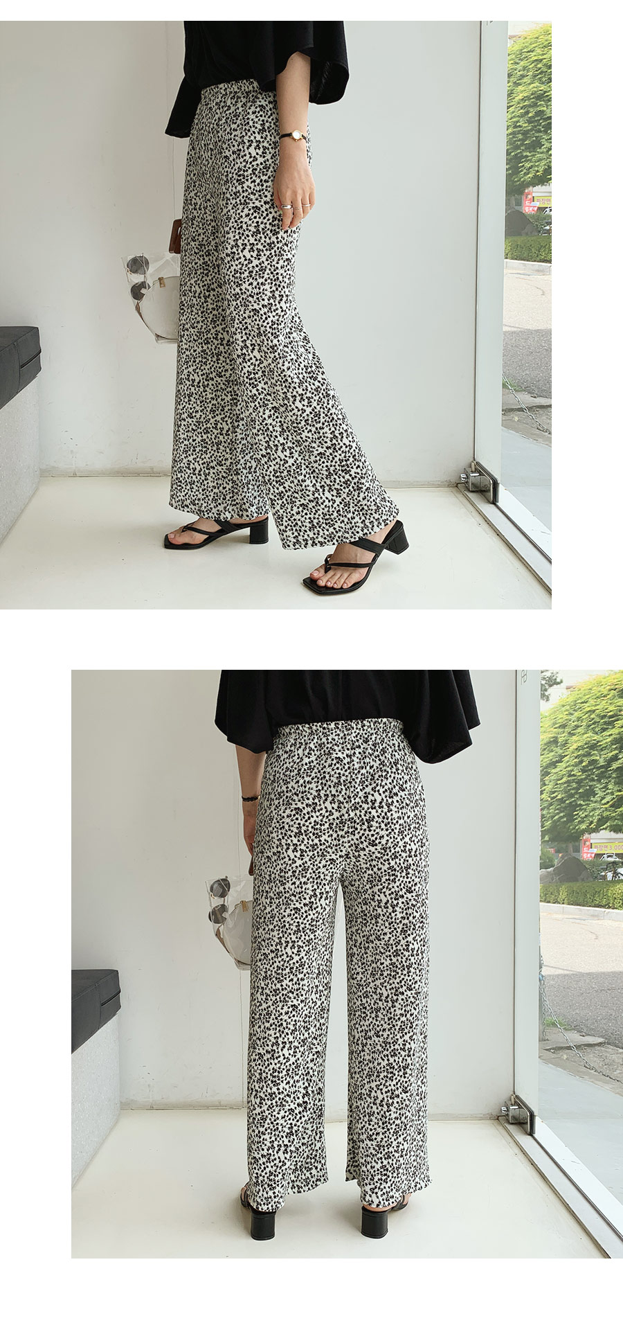 プリーツ小花柄パンツ・全2色 | DHOLIC PLUS | 詳細画像4