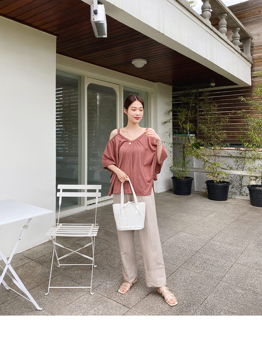 リネン混ロールアップパンツ・全3色 | DHOLIC PLUS | 詳細画像9