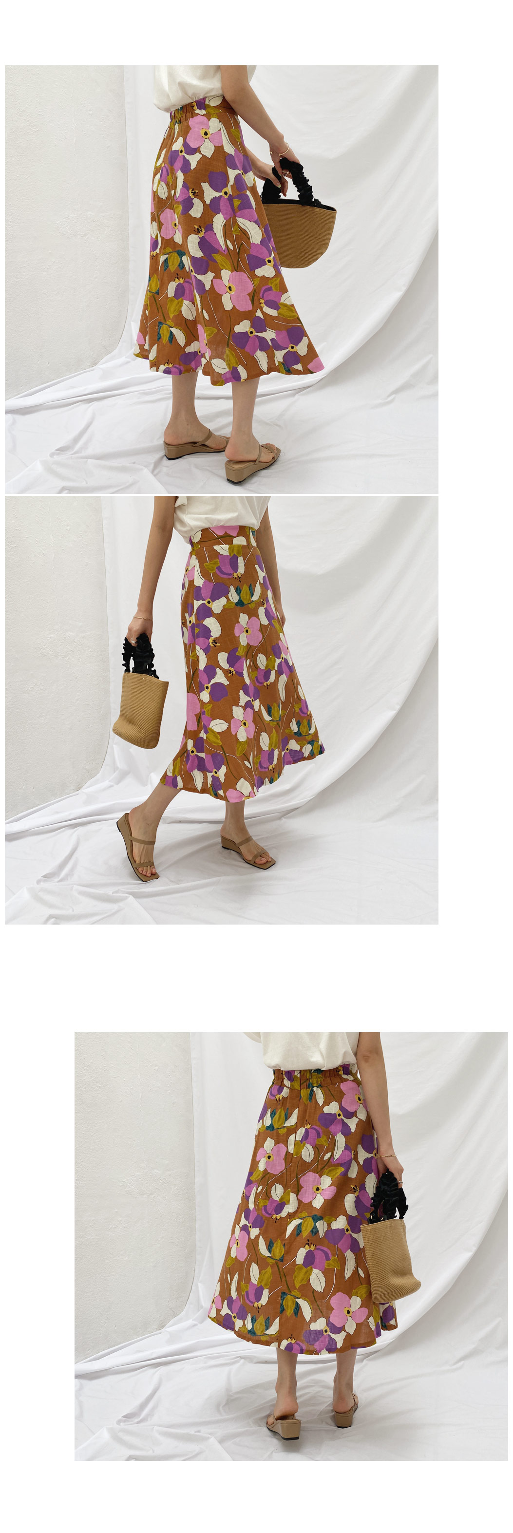 配色フローラルスカート・全2色 | DHOLIC PLUS | 詳細画像2