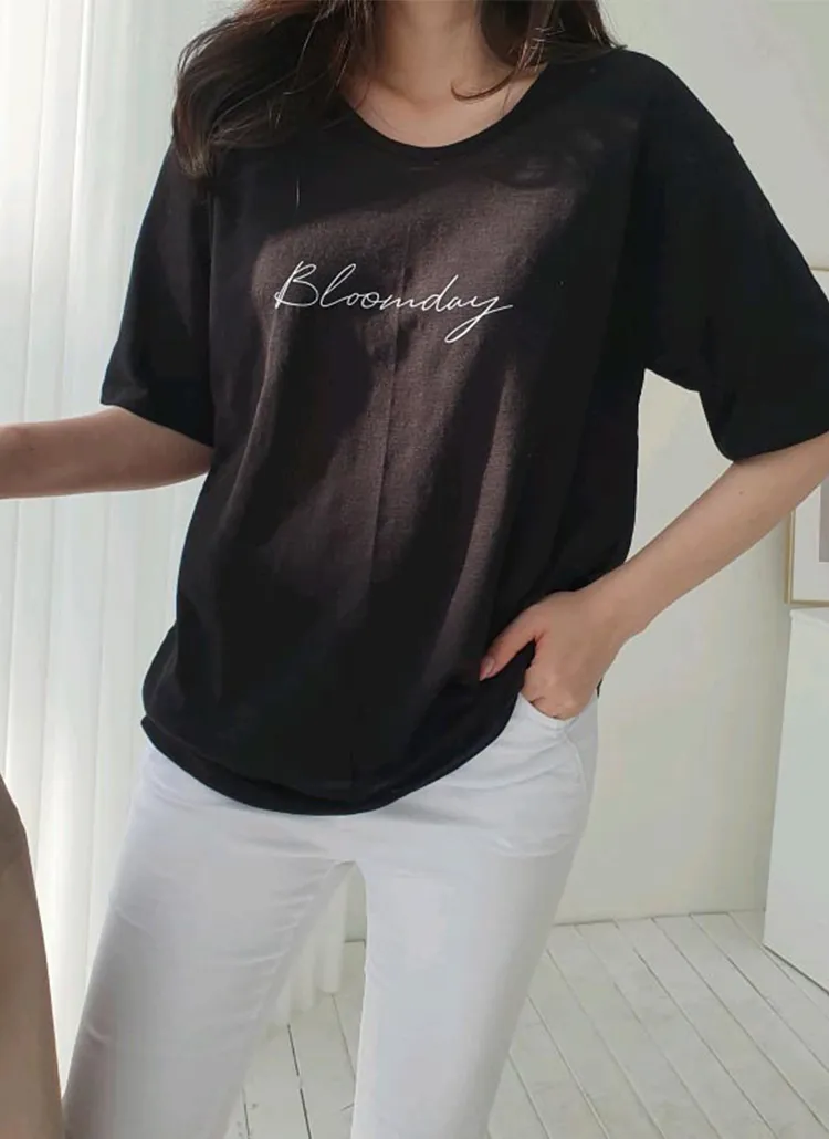 BloomレタリングTシャツ | monicaroom | 詳細画像1