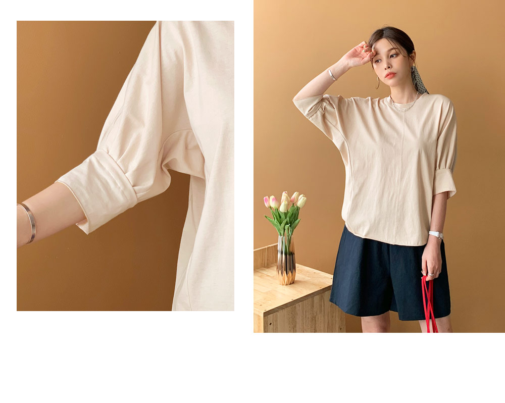ギャザースリーブTシャツ・全3色 | DHOLIC PLUS | 詳細画像3