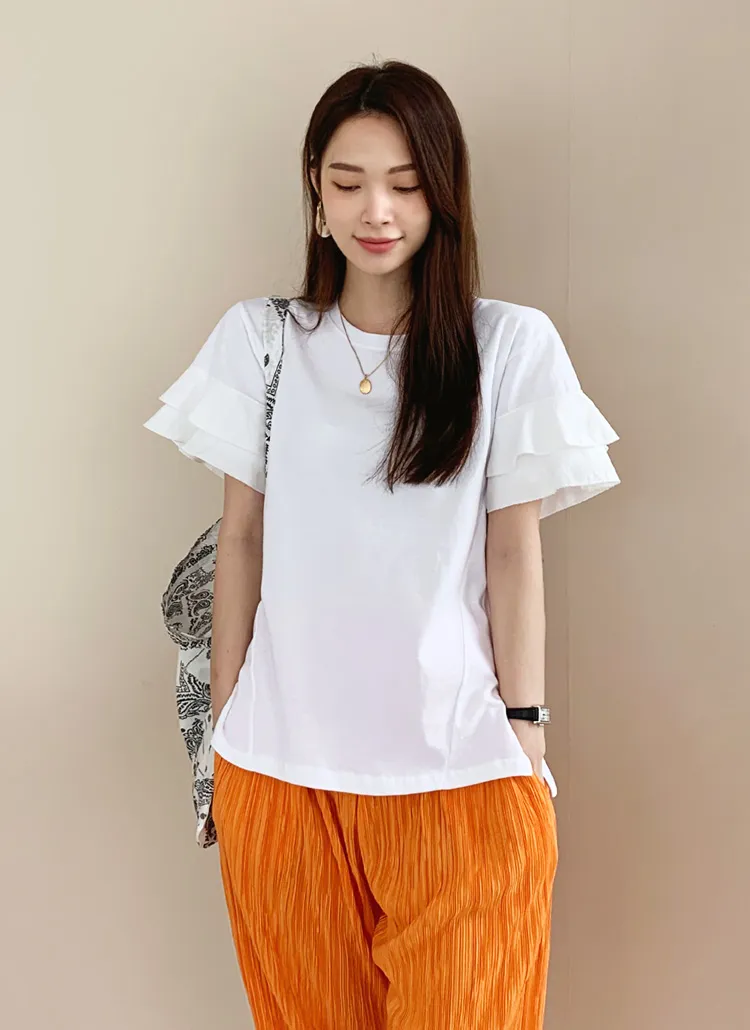 ティアードスリーブTシャツ・全3色 | DHOLIC PLUS | 詳細画像1