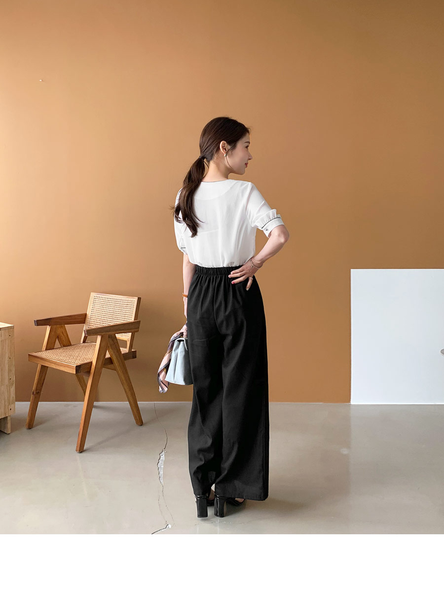 Vネックパイピングブラウス・全2色 | DHOLIC PLUS | 詳細画像10