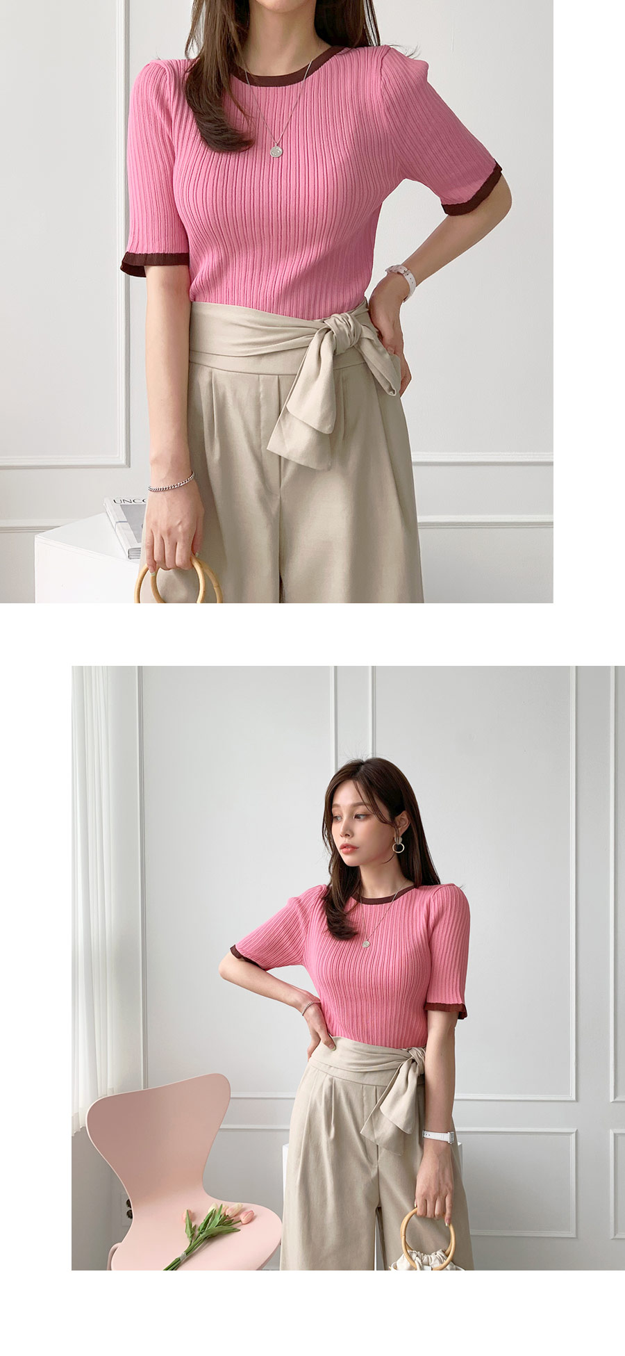 リブ配色ニット・全3色 | DHOLIC PLUS | 詳細画像3