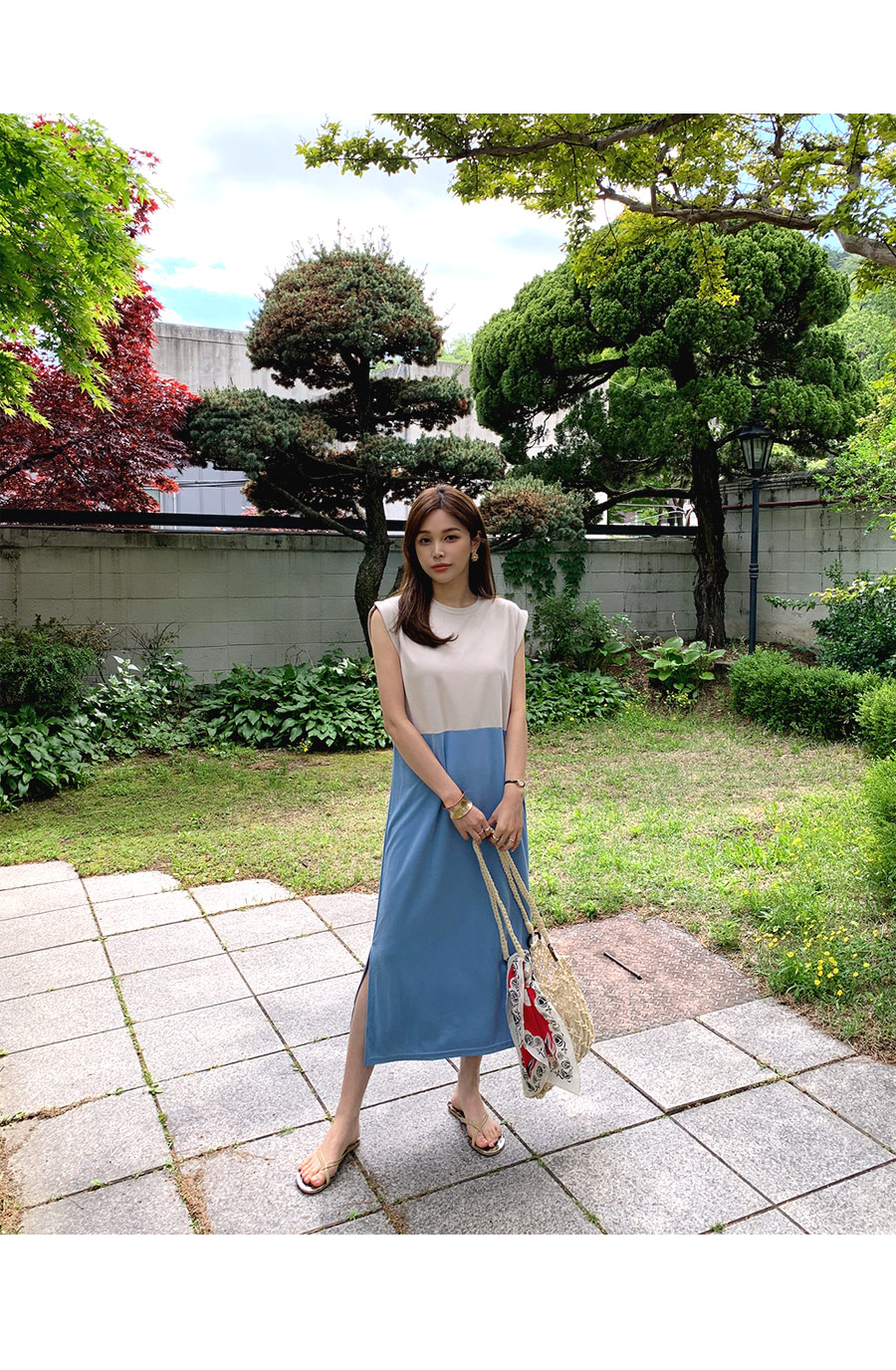 バイカラーワンピース・全2色 | DHOLIC PLUS | 詳細画像2