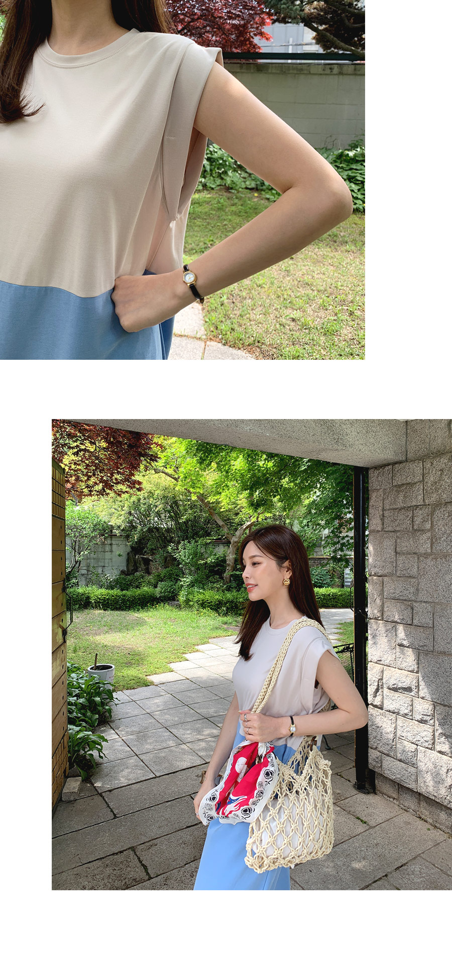 バイカラーワンピース・全2色 | DHOLIC PLUS | 詳細画像3