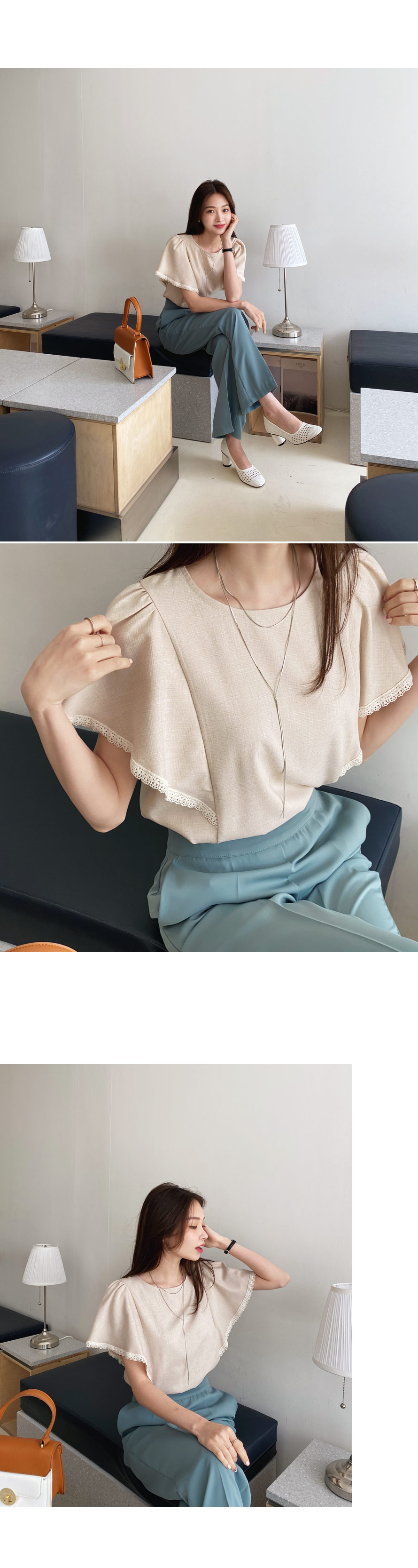 レースウィングスリーブブラウス・全3色 | DHOLIC PLUS | 詳細画像3