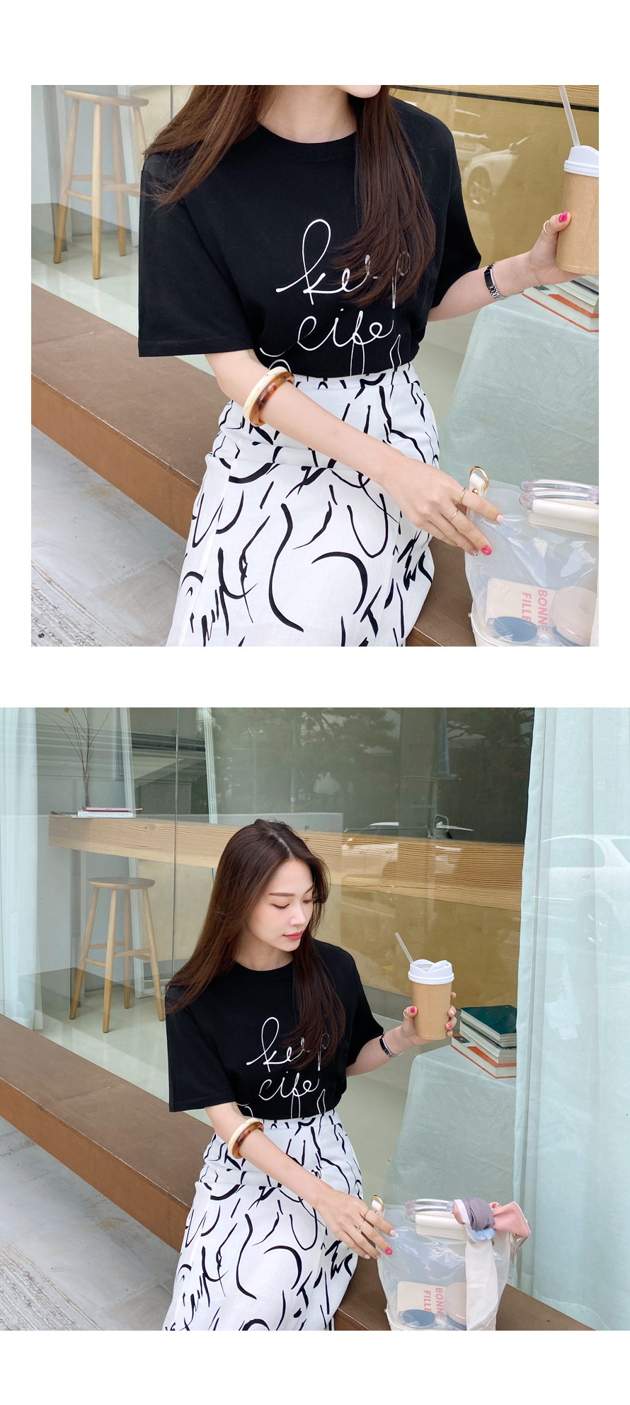 レタリングコットンTシャツ・全3色 | DHOLIC PLUS | 詳細画像5