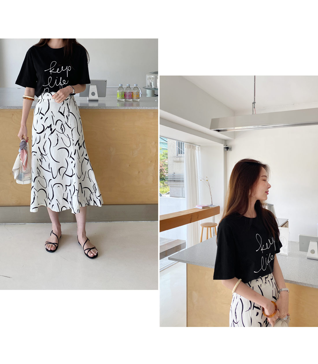 レタリングコットンTシャツ・全3色 | DHOLIC PLUS | 詳細画像8