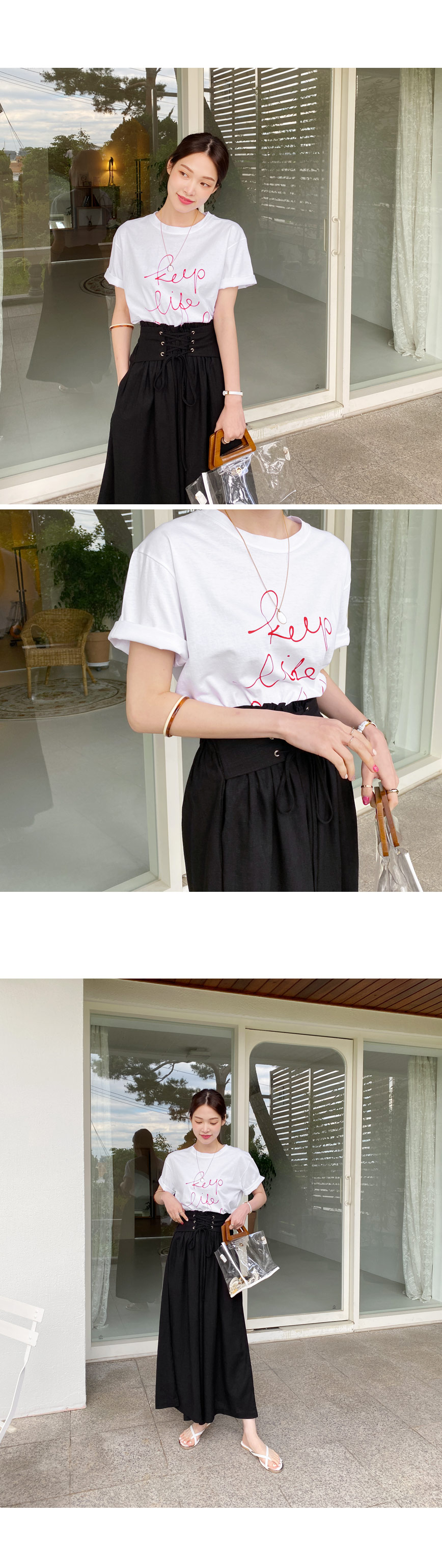 レタリングコットンTシャツ・全3色 | DHOLIC PLUS | 詳細画像10