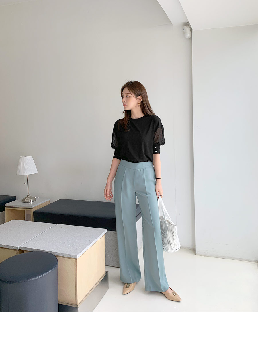 パールシアースリーブTシャツ・全2色 | DHOLIC PLUS | 詳細画像4