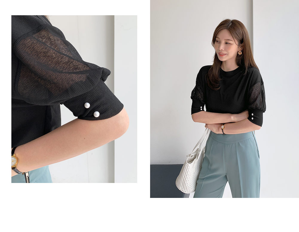 パールシアースリーブTシャツ・全2色 | DHOLIC PLUS | 詳細画像5