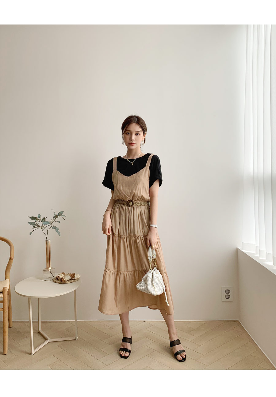 ベルト付ティアードワンピース・全2色 | DHOLIC PLUS | 詳細画像2