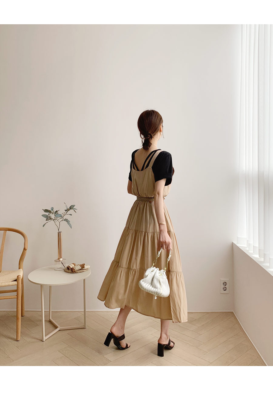 ベルト付ティアードワンピース・全2色 | DHOLIC PLUS | 詳細画像5