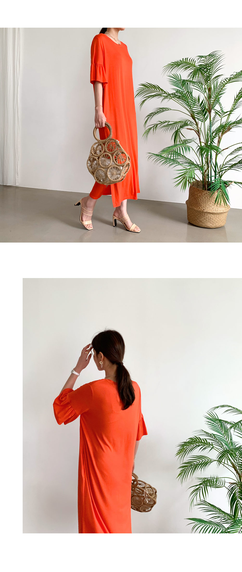 フレアスリーブワンピース・全4色 | DHOLIC PLUS | 詳細画像3