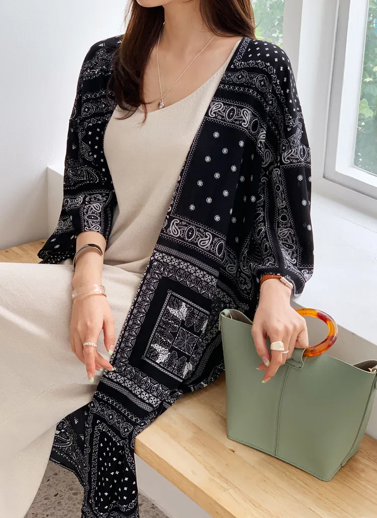 ペイズリーパターンガウン・全2色 | DHOLIC PLUS | 詳細画像1