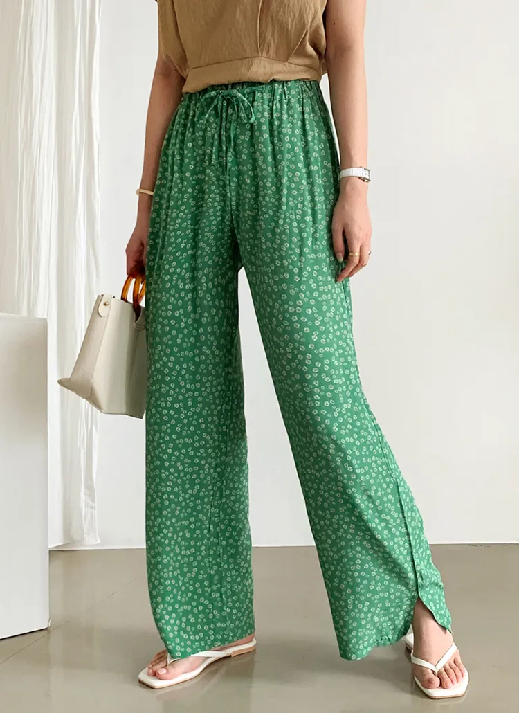 フローラルスリットパンツ・全4色 | DHOLIC PLUS | 詳細画像1