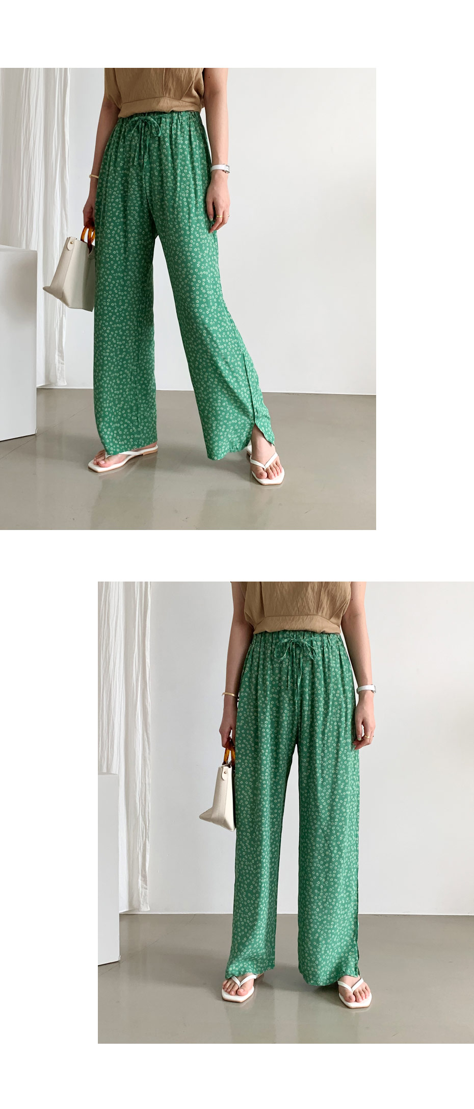 フローラルスリットパンツ・全4色 | DHOLIC PLUS | 詳細画像2