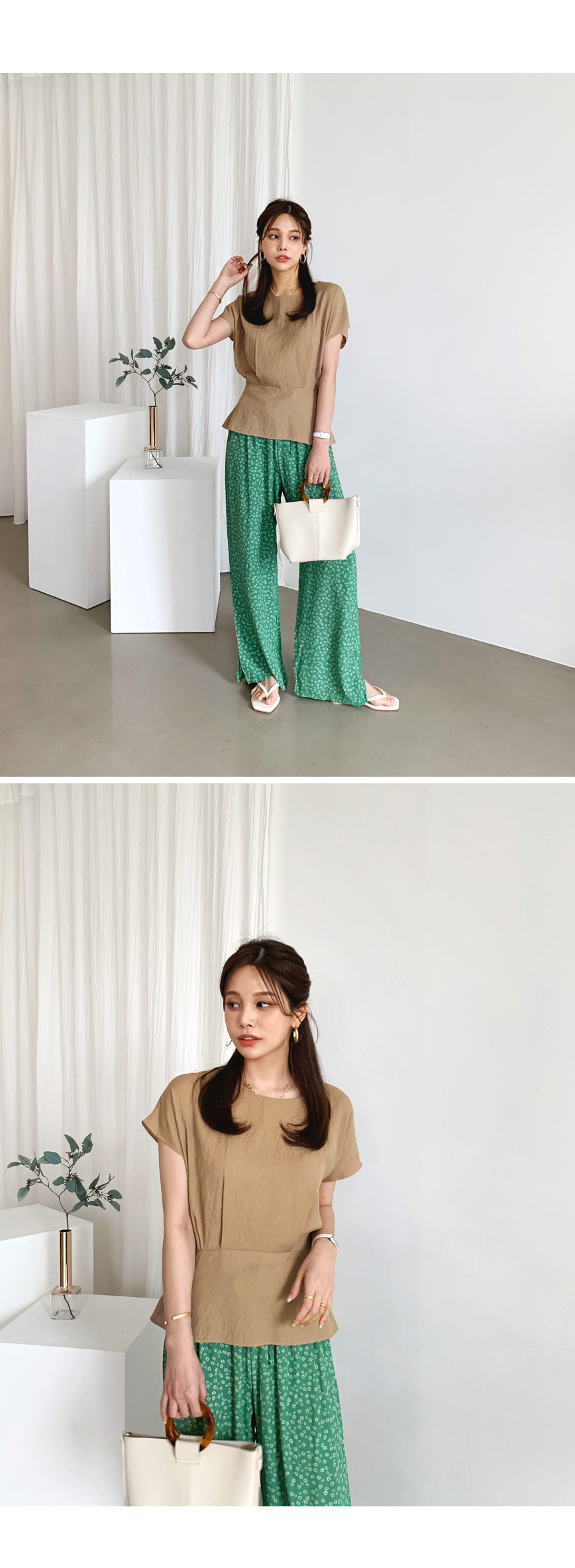 フローラルスリットパンツ・全4色 | DHOLIC PLUS | 詳細画像4