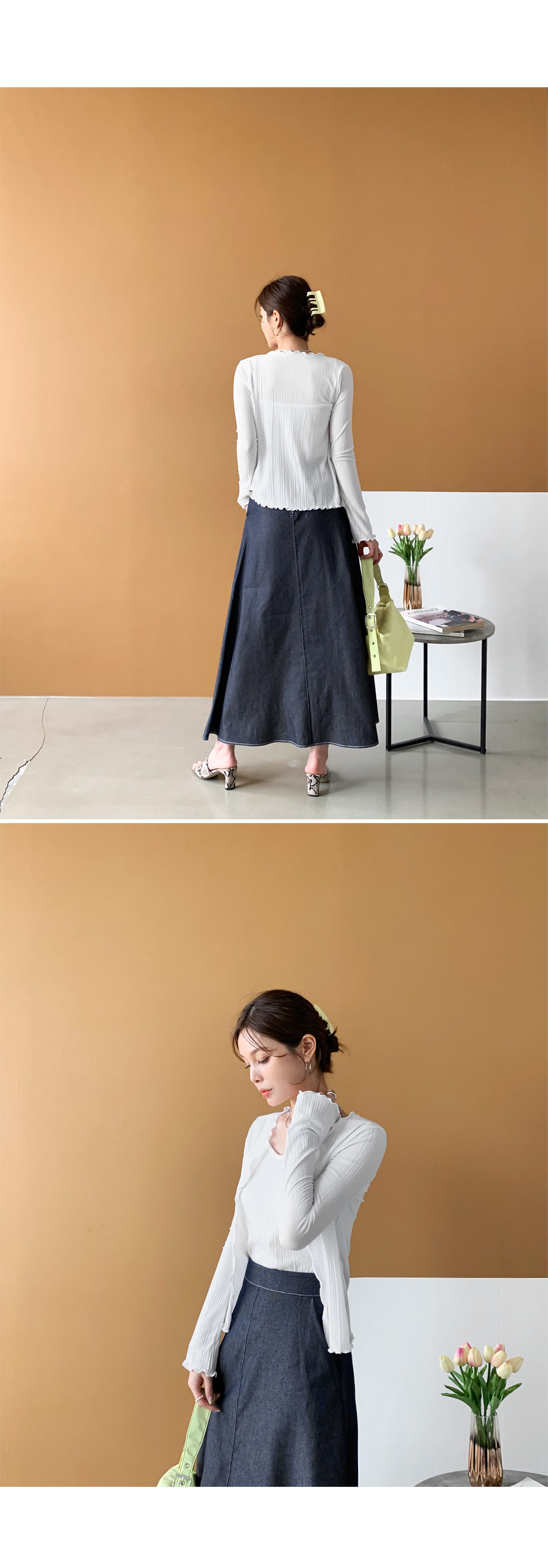 デニムAラインスカート・全1色 | DHOLIC PLUS | 詳細画像5