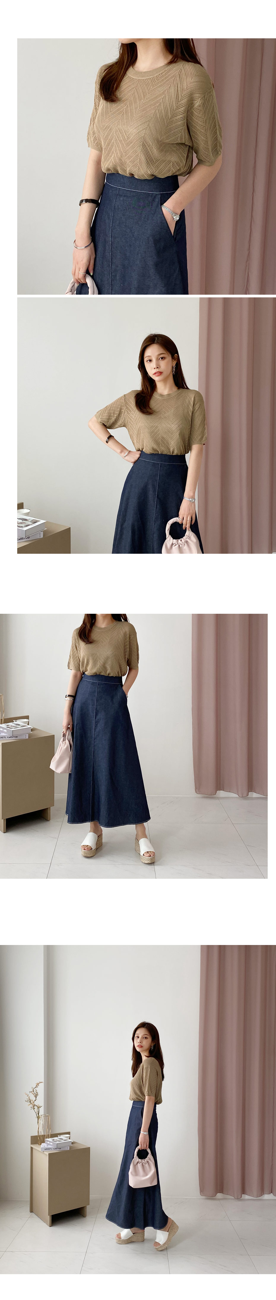 デニムAラインスカート・全1色 | DHOLIC PLUS | 詳細画像13