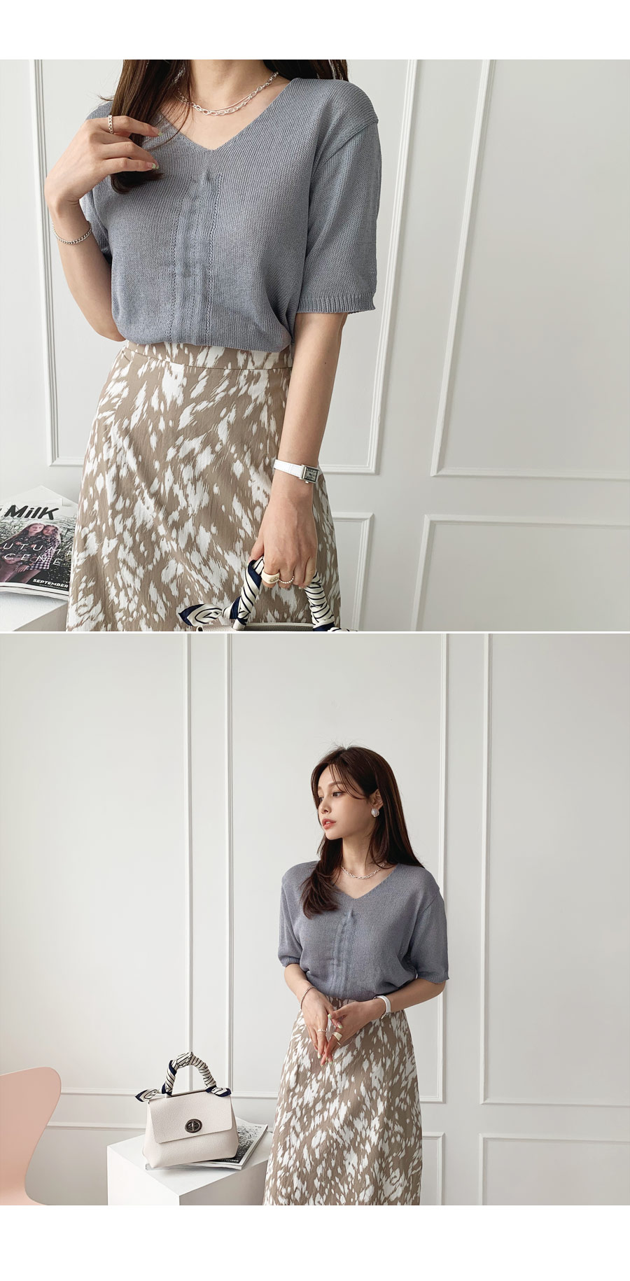 パターンロングスカート・全2色 | DHOLIC PLUS | 詳細画像3