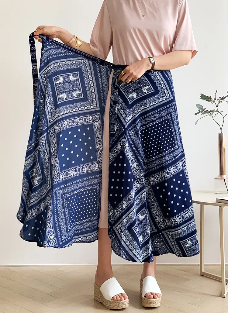 ペイズリーラップスカート・全3色 | DHOLIC PLUS | 詳細画像1