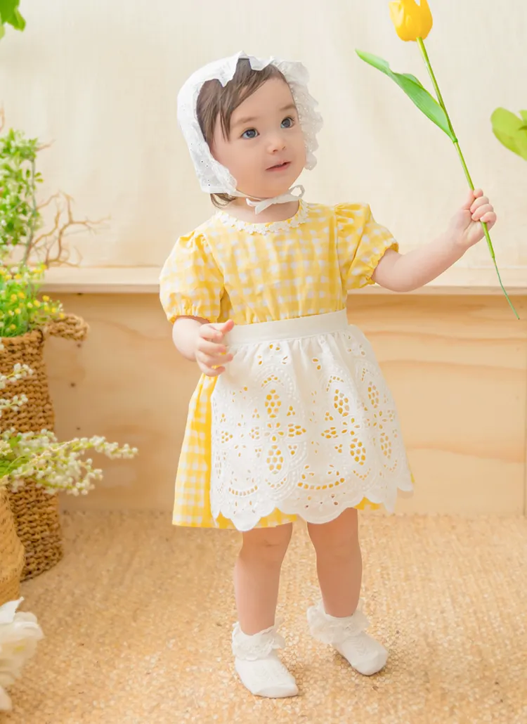 レースエプロン&チェックワンピースSET | 詳細画像1