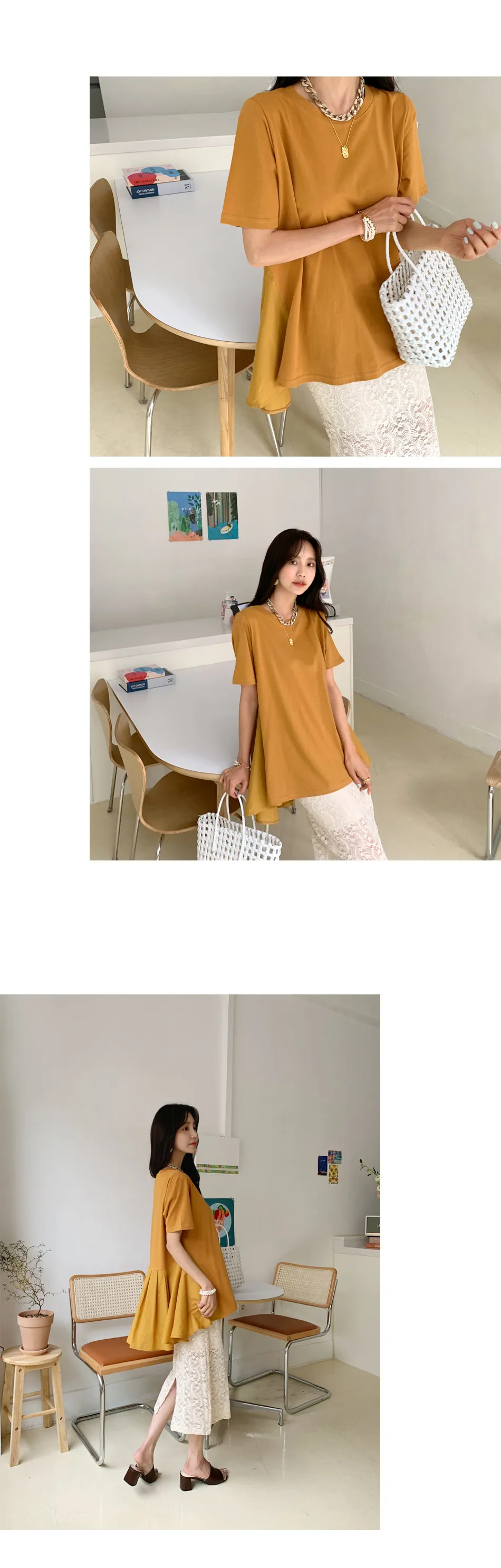 フレアコントラストTシャツ・全3色 | DHOLIC | 詳細画像4