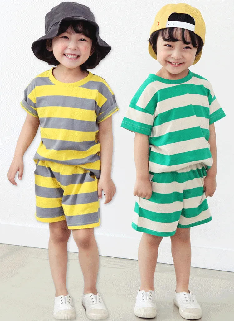 ボーダーTシャツ&パンツSET | 詳細画像1