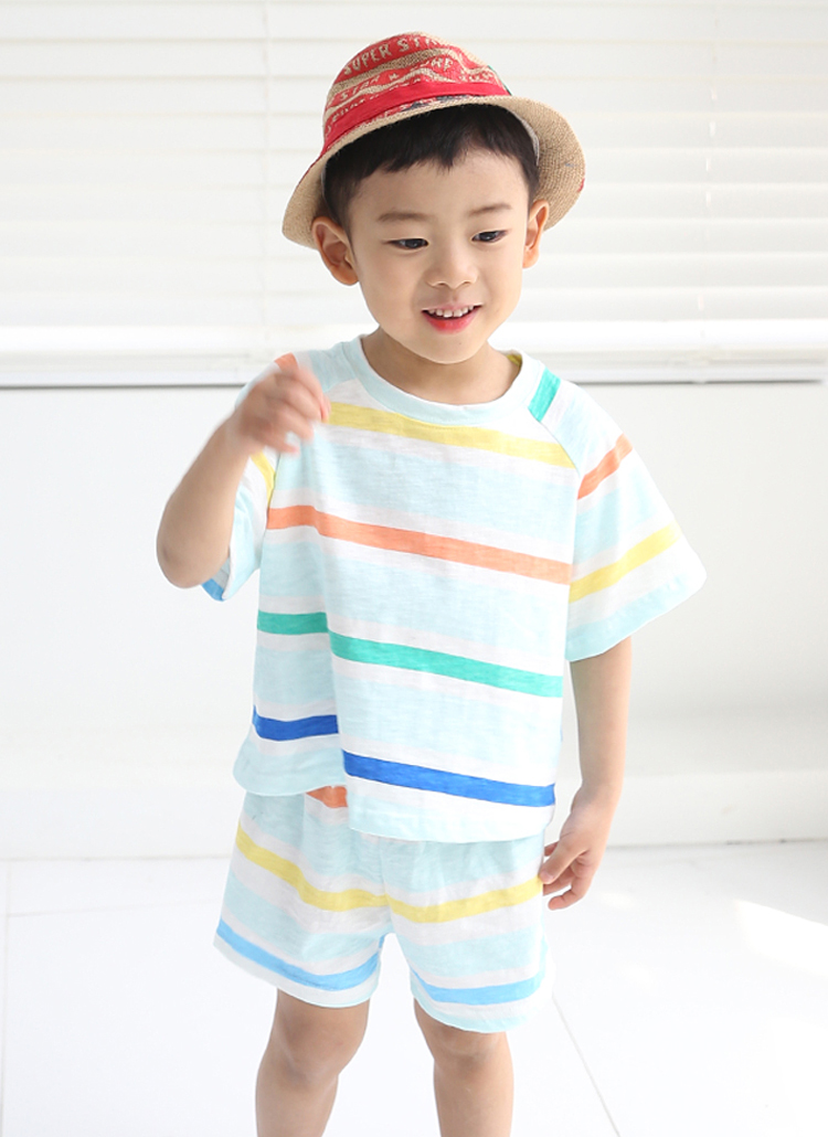 レインボー半袖Tシャツ上下SETのサムネイル