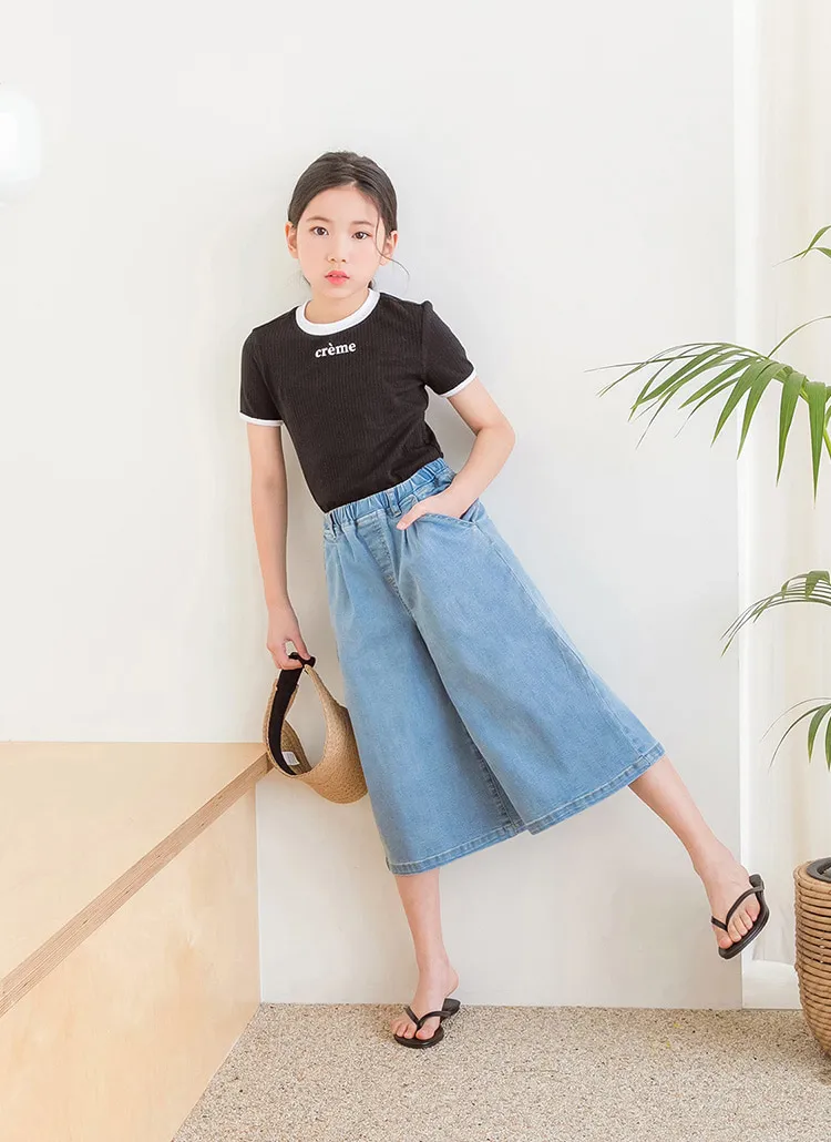 ワイドクロップドデニムパンツ | 詳細画像1