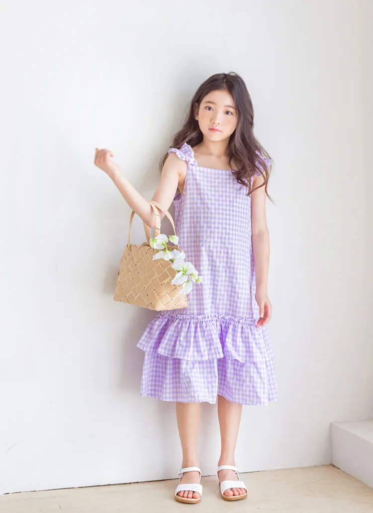 ティアードヘムノースリチェックワンピース | 詳細画像1