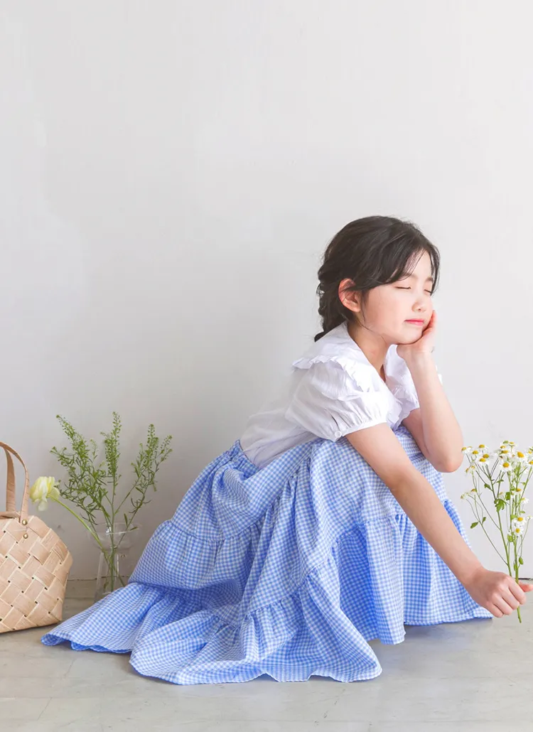 ギンガムチェックティアードスカート | 詳細画像1